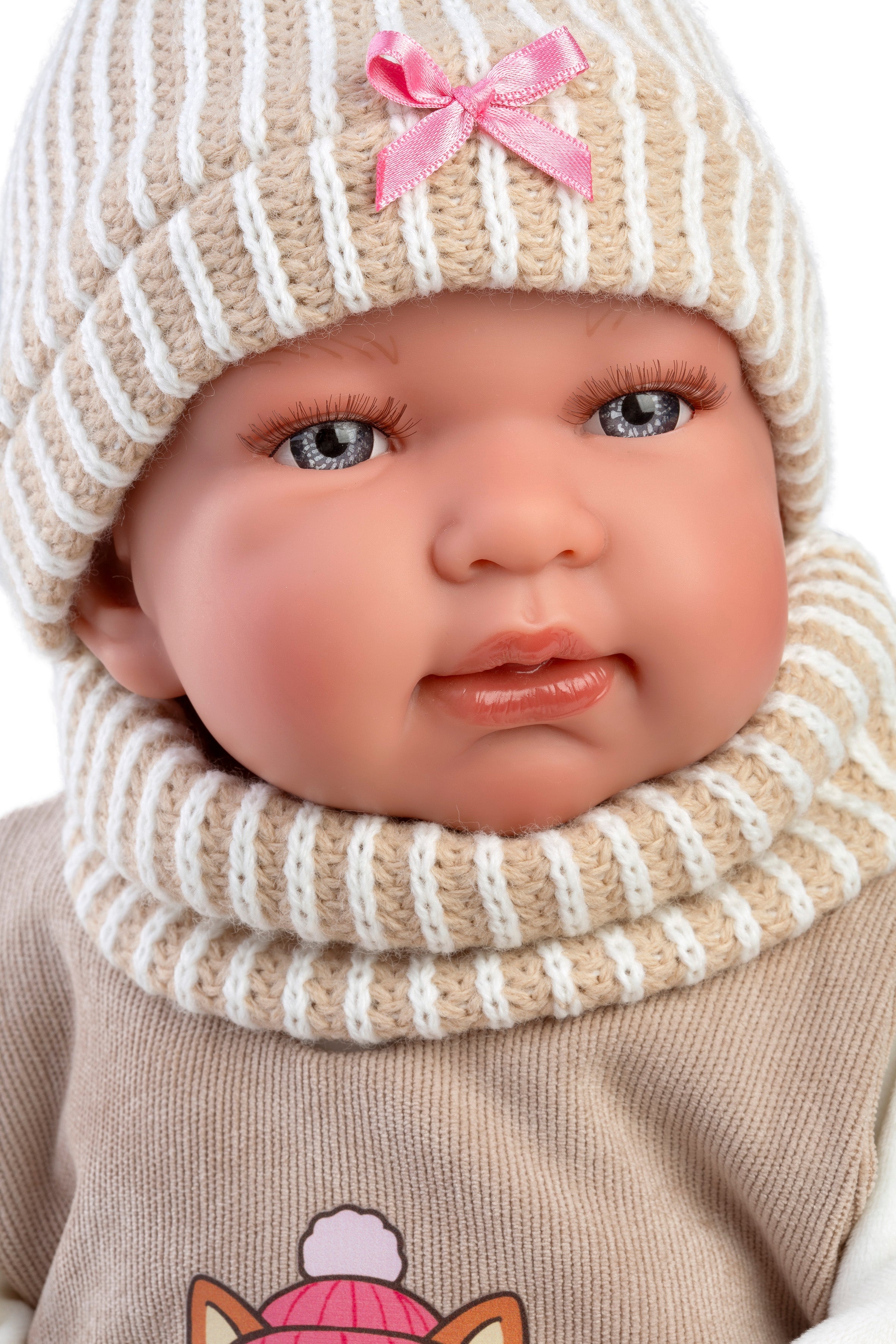 17.3" Soft Body Newborn Doll Simone with Doudou