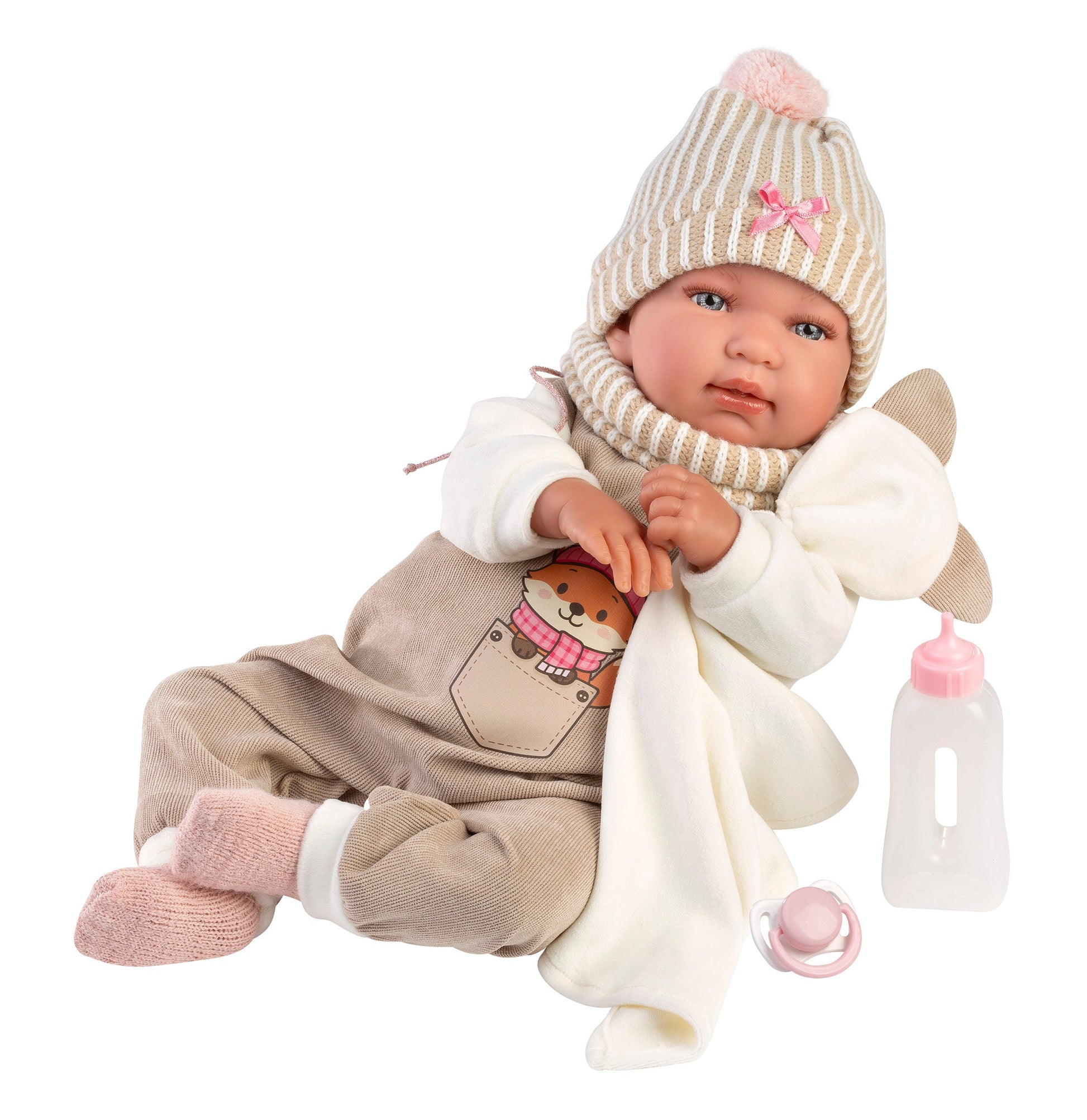 17.3" Soft Body Newborn Doll Simone with Doudou