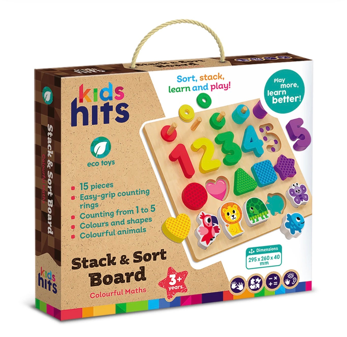 Kids Hits - Stack And Sort Board Colorful Maths