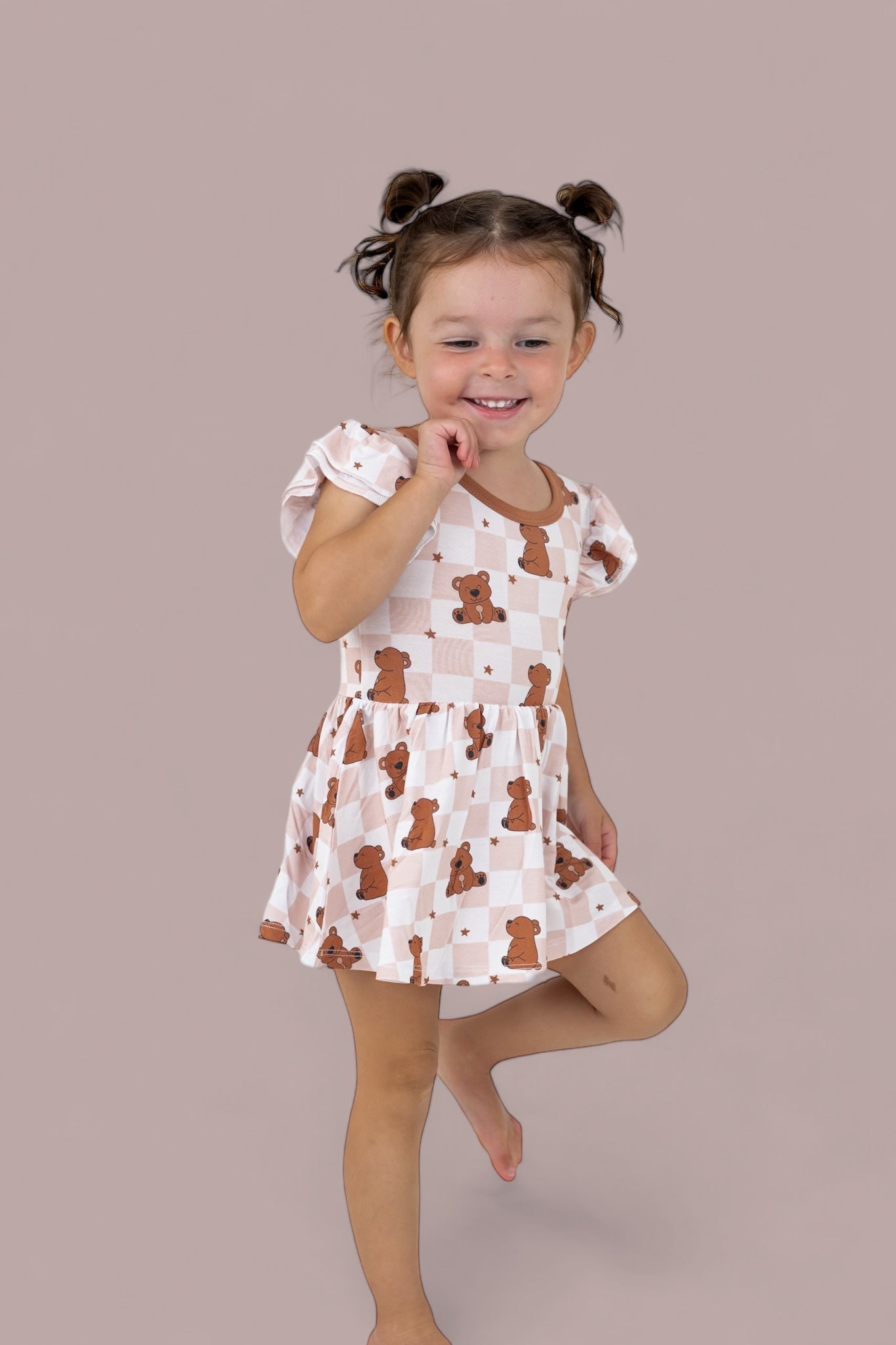 Cozy Bear Dream Cap Sleeve Bodysuit Dress
