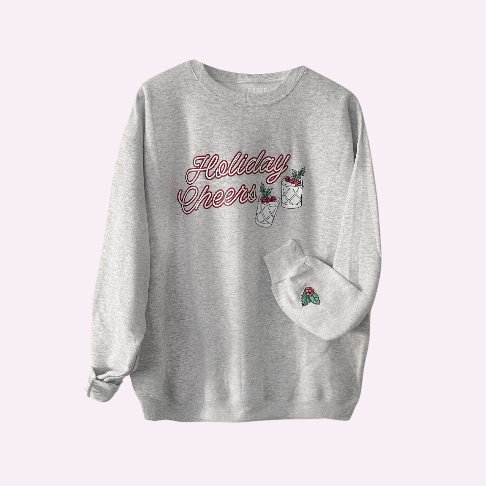 Holiday Cheers ♡ Adult Sweatshirt With Print