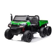 24v 6 Wheeler Freddo Tractor Trailer 2 Seater Ride-on With Dump Cart And Parental Remote