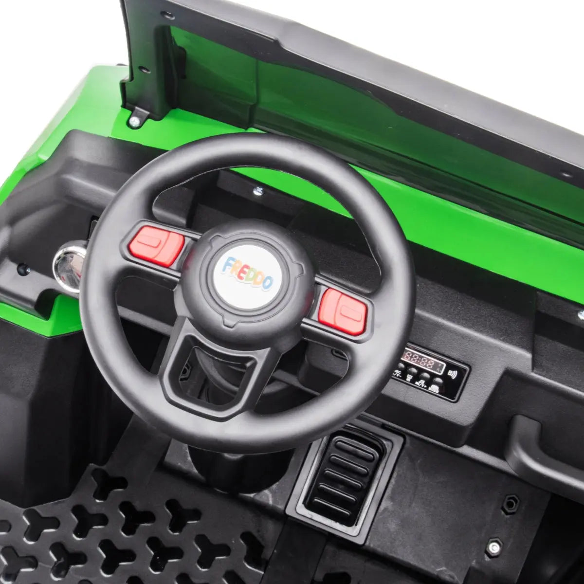 24v 6 Wheeler Freddo Tractor Trailer 2 Seater Ride-on With Dump Cart And Parental Remote