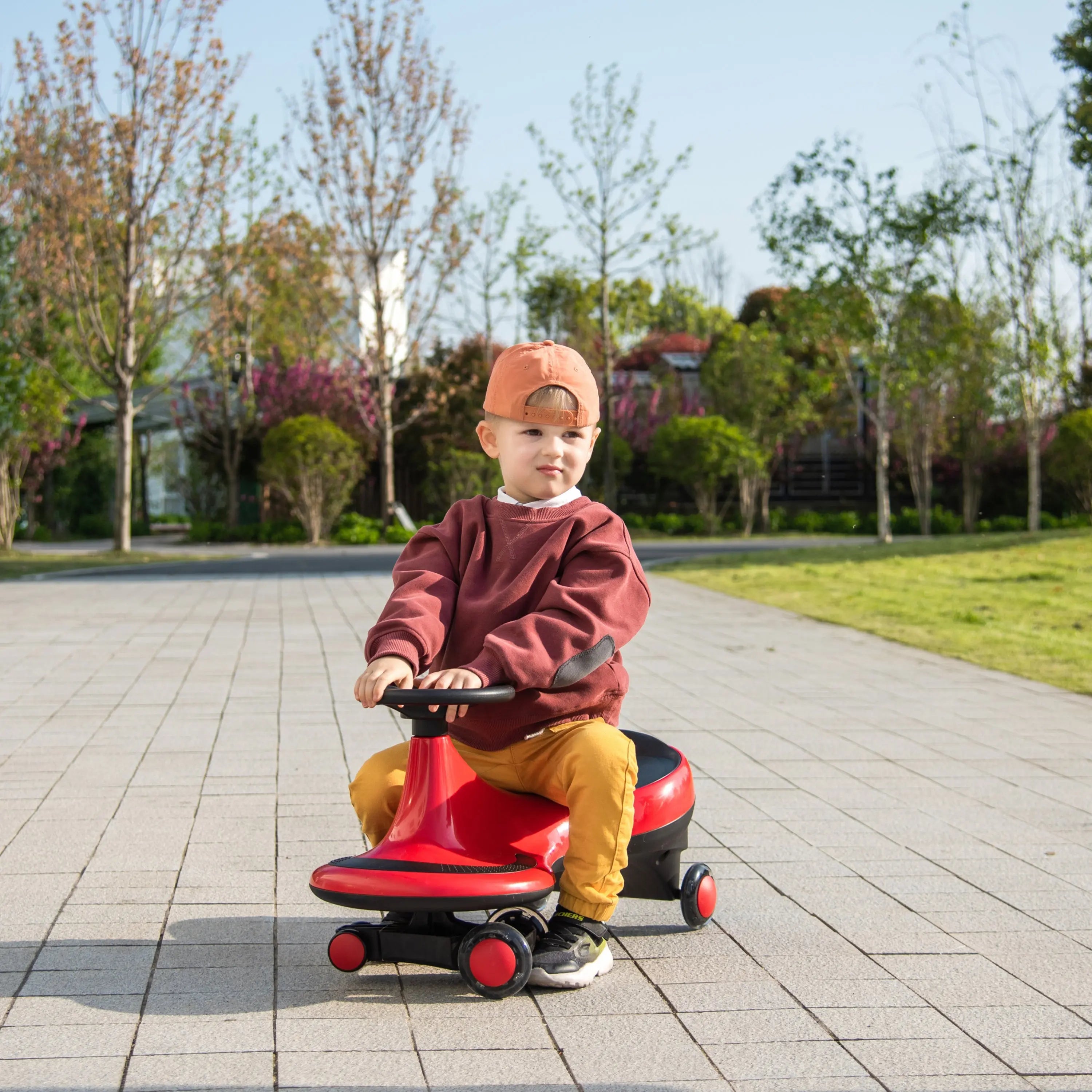 Swing Car With Flashing Wheels