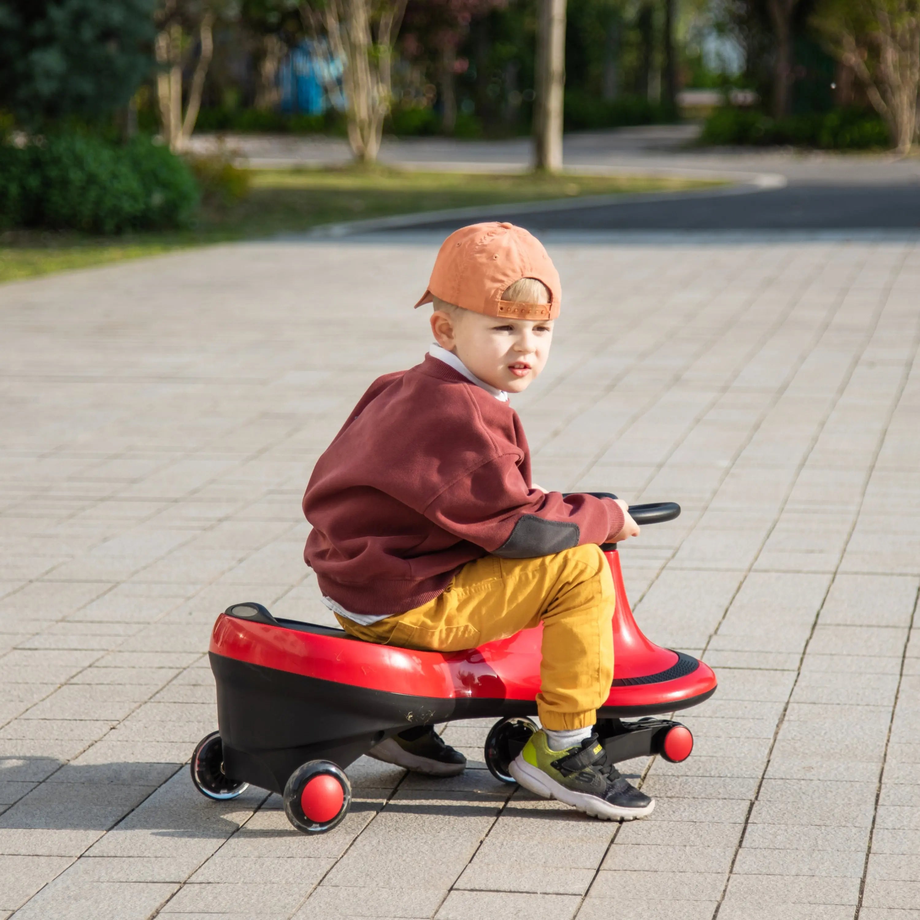 Swing Car With Flashing Wheels