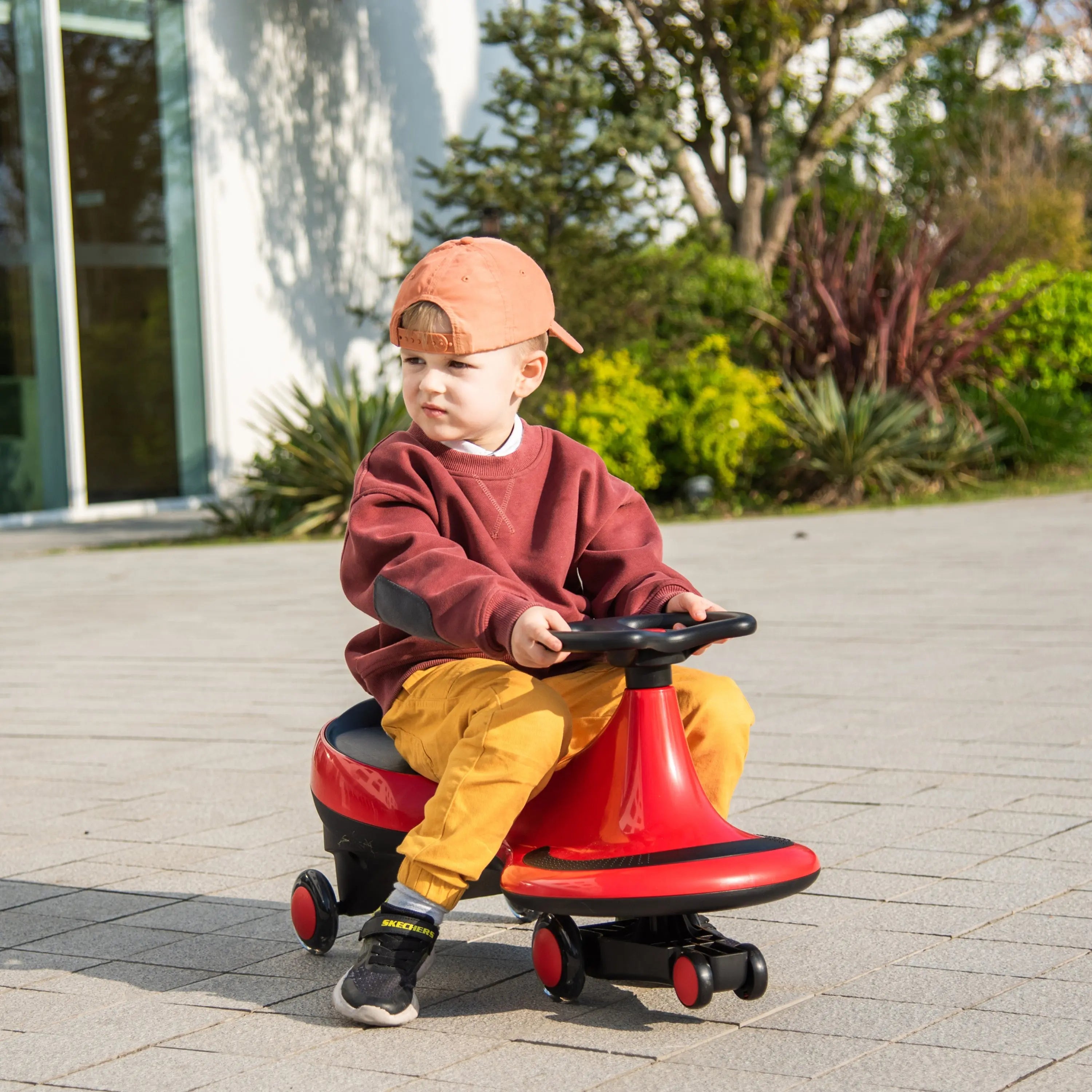 Swing Car With Flashing Wheels