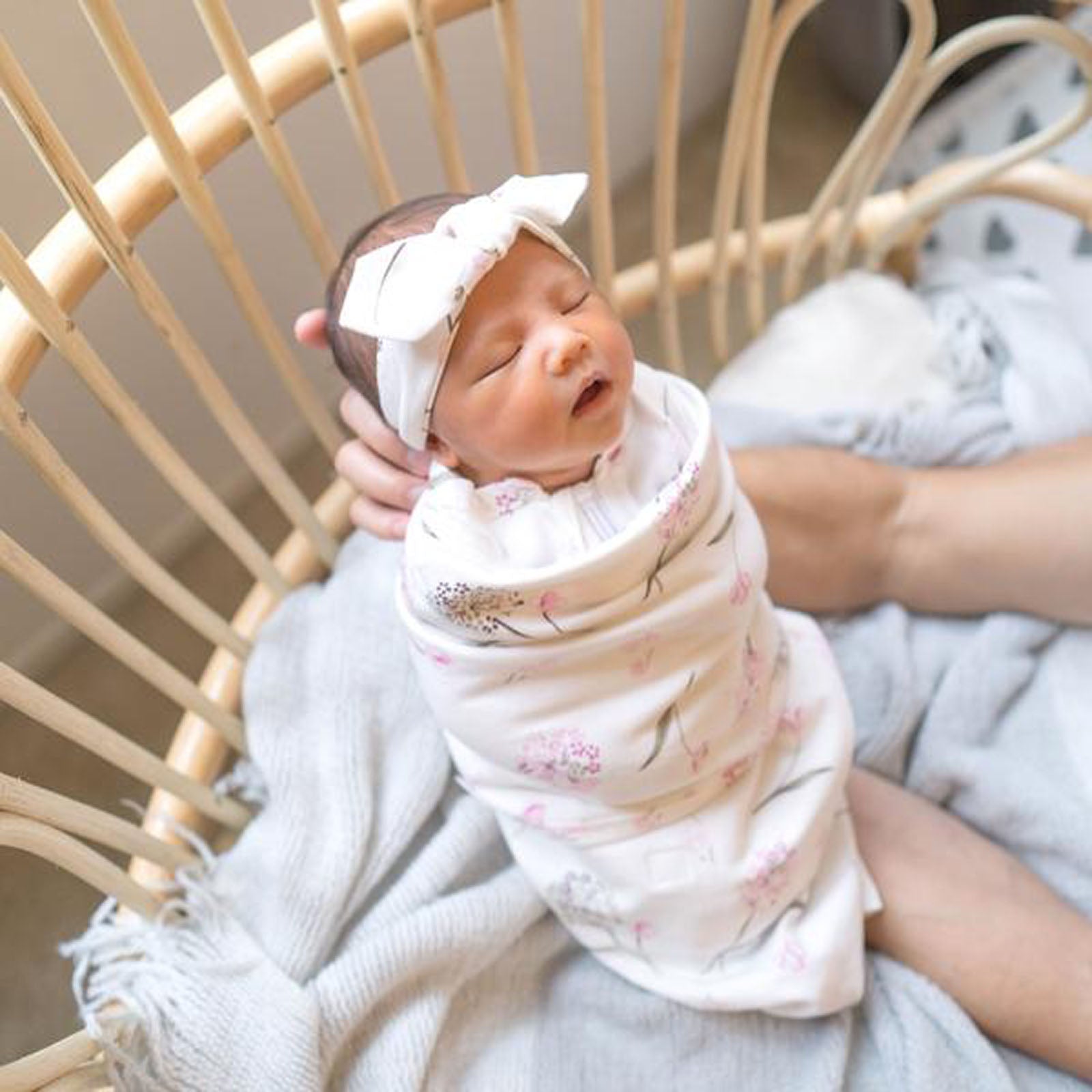 Headband And Long Sleeve Swaddle Sack Bundle