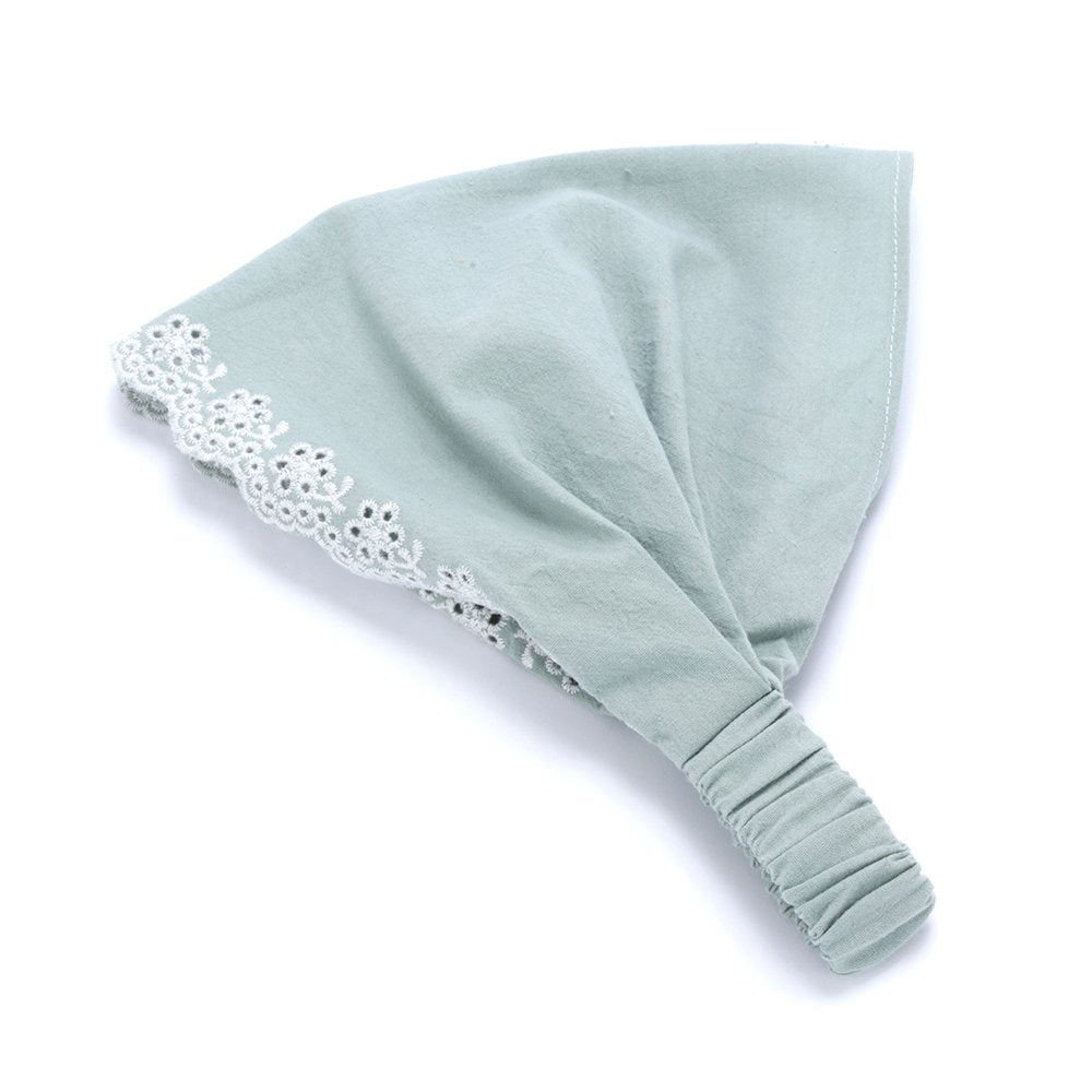 Eyelet Needlework Embroidered Bandana Headband – For Girls Ages 5–12 Years