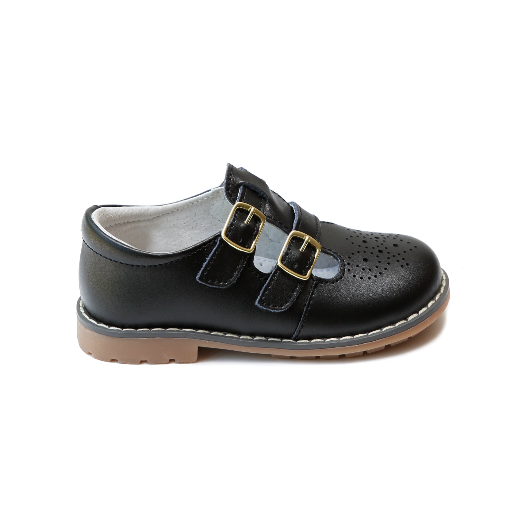 Beatrix English Double T-strap Leather Mary Jane