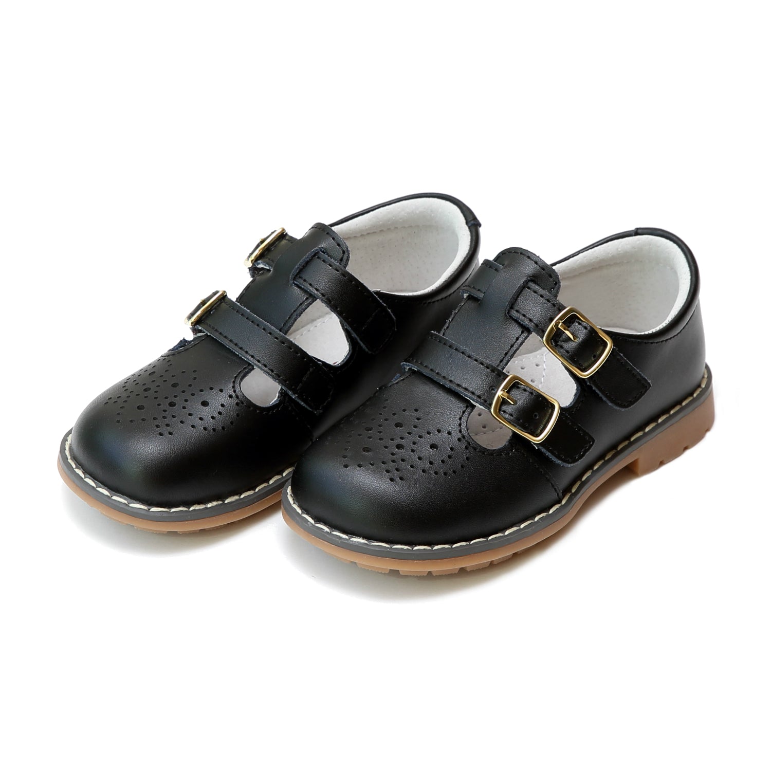 Beatrix English Double T-strap Leather Mary Jane