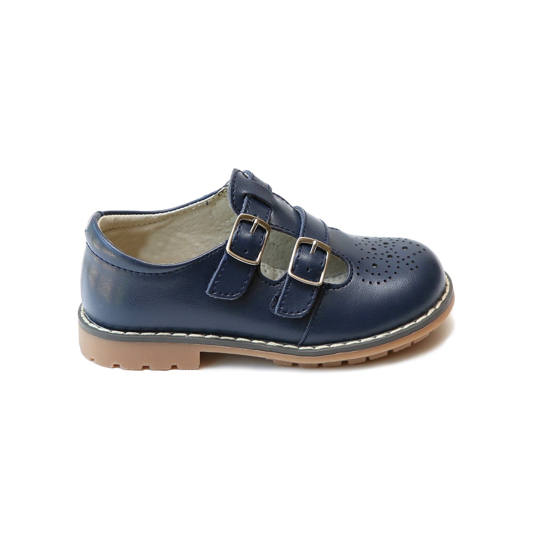 Beatrix English Double T-strap Leather Mary Jane