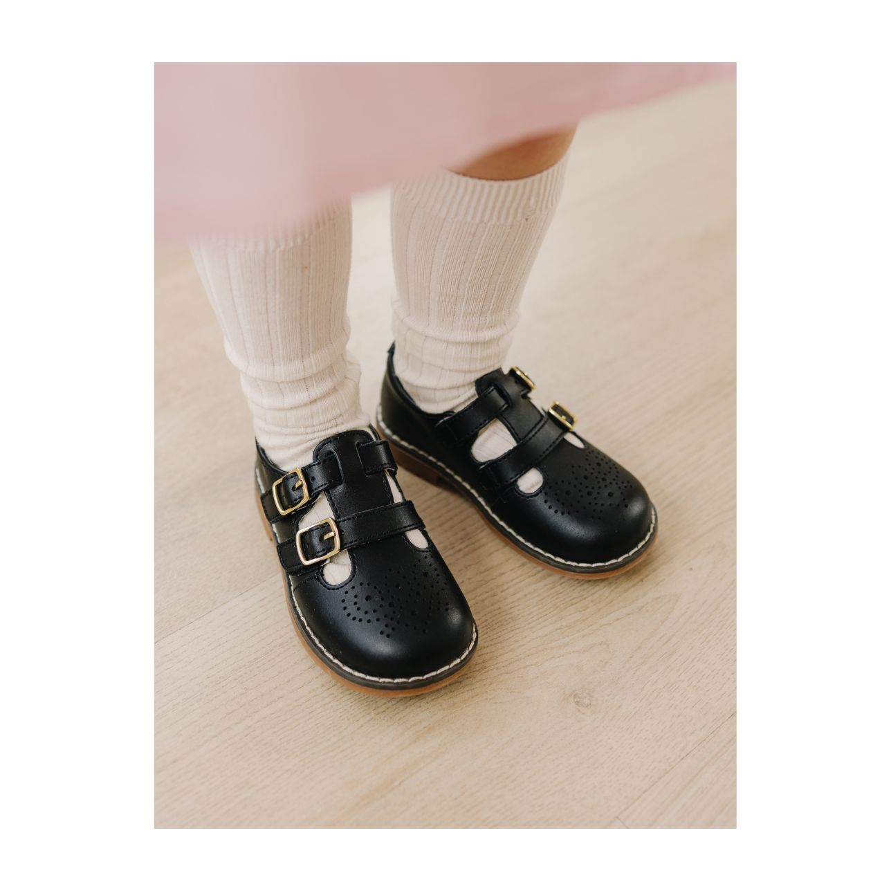 Beatrix English Double T-strap Leather Mary Jane
