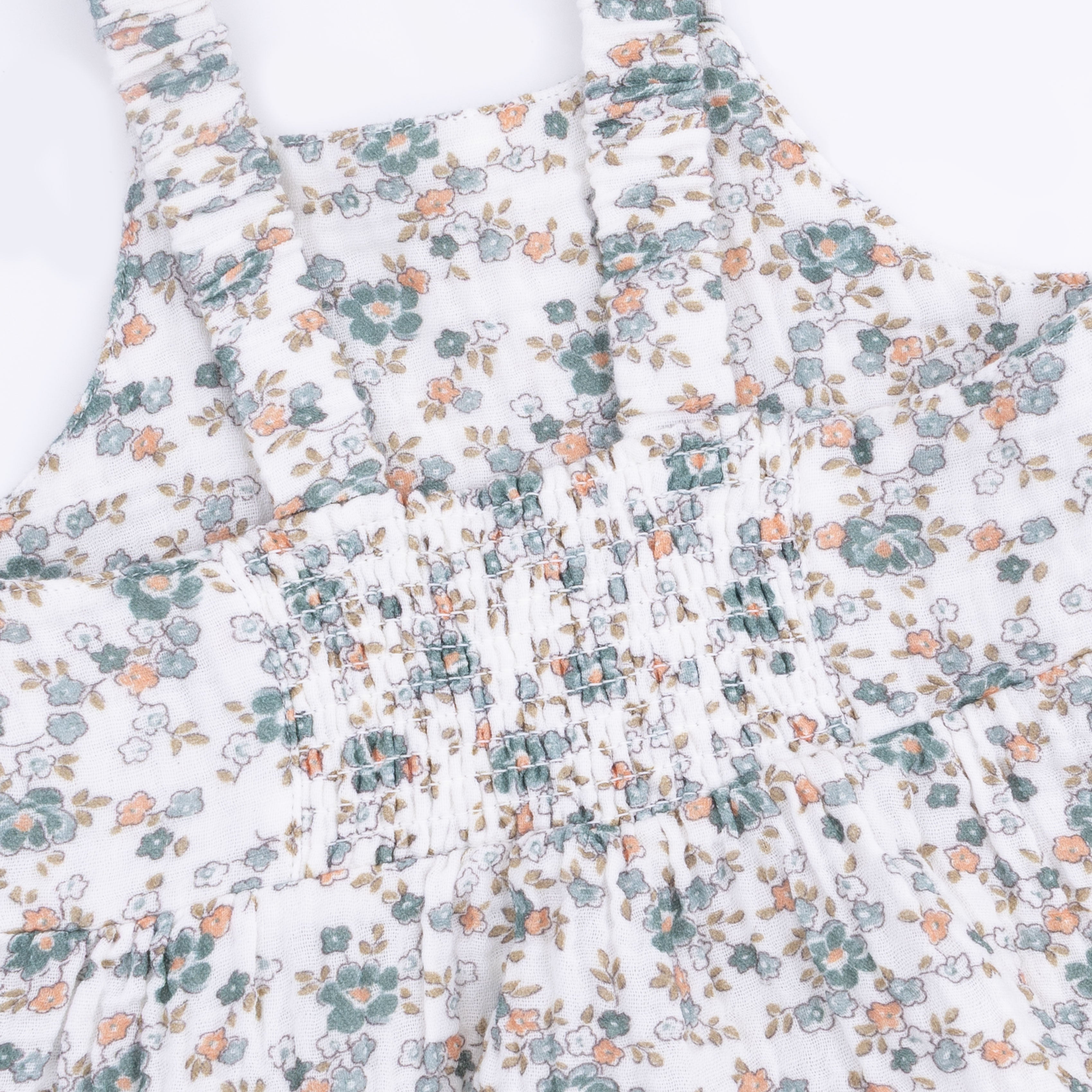 Camille Floral - Peplum Tank With Smocked Waist Pant