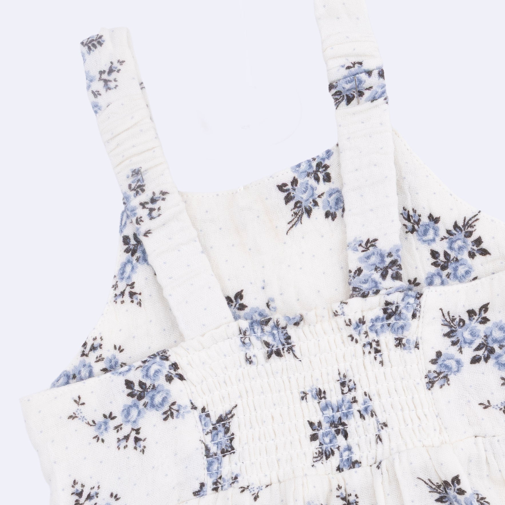 Belle Rosette Dot - Peplum Tank With Smocked Waist Pant