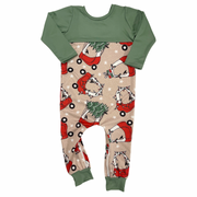 Cozy Coupe Color Block Zip Romper