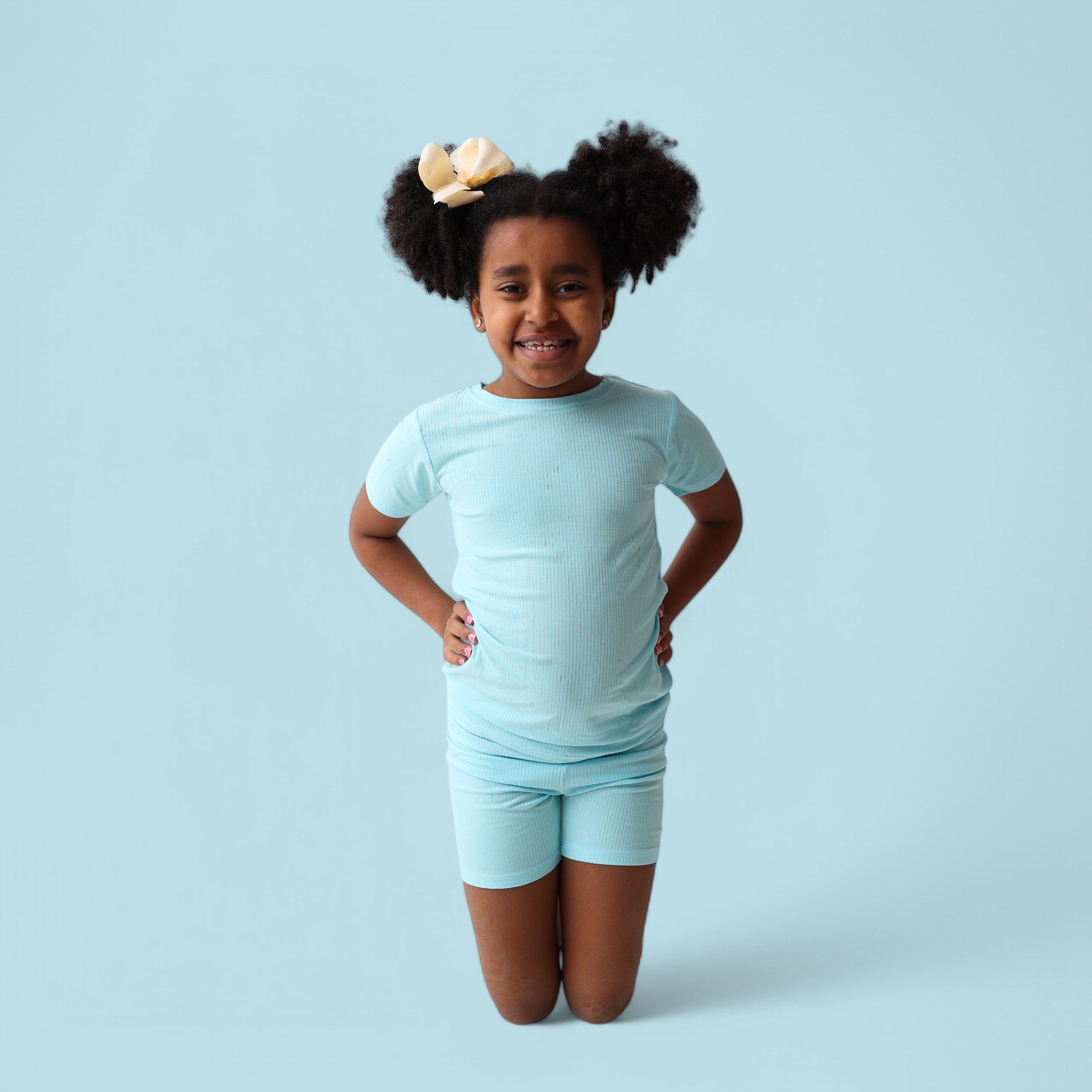 Capri Blue Rib Dream Short Set