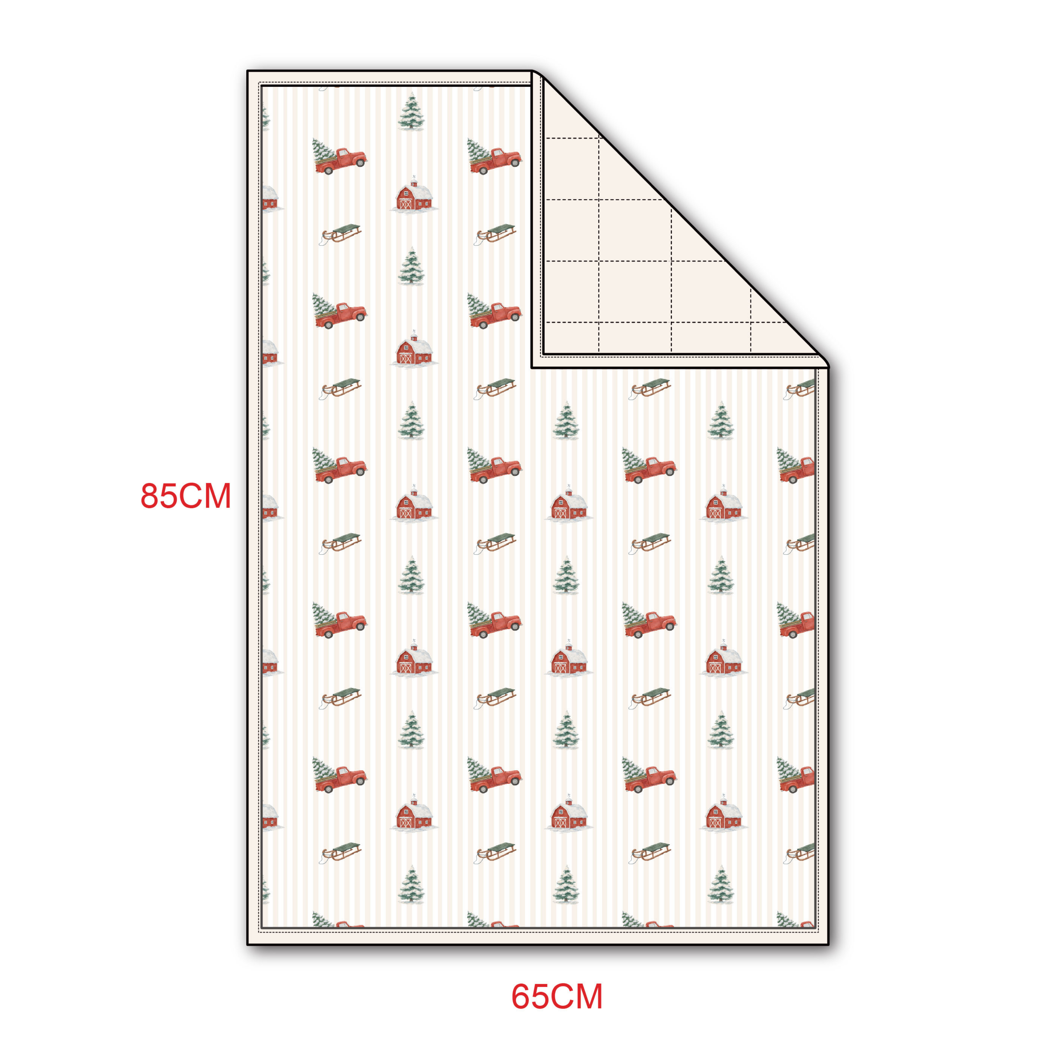 Little Red Truck Quilted Blanket