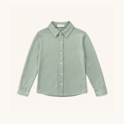 Boys' Knit Button Down In Green