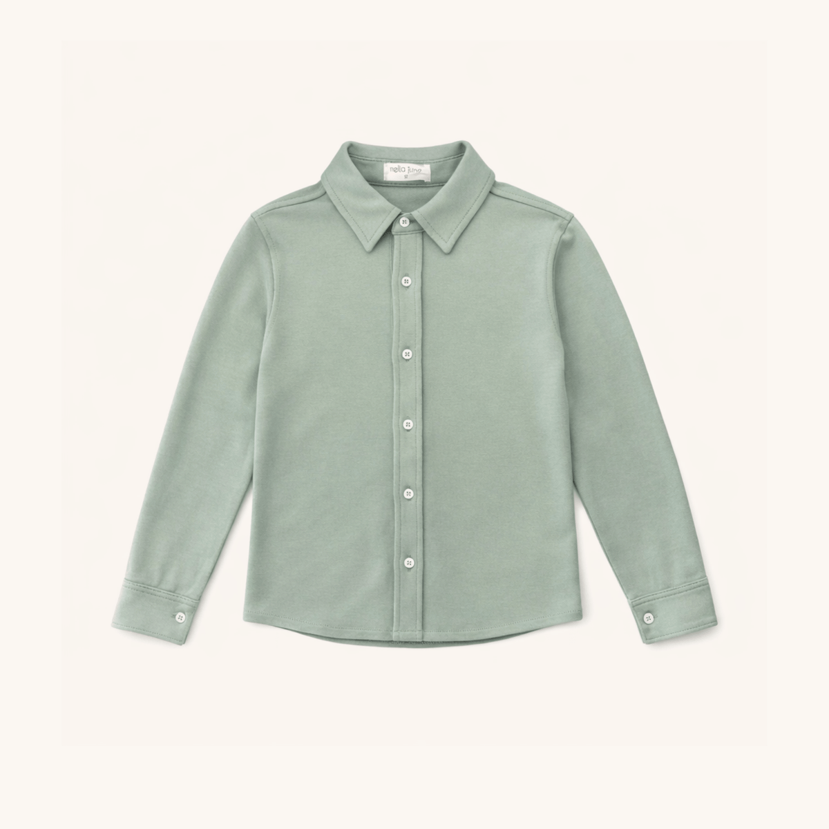 Boys' Knit Button Down In Green