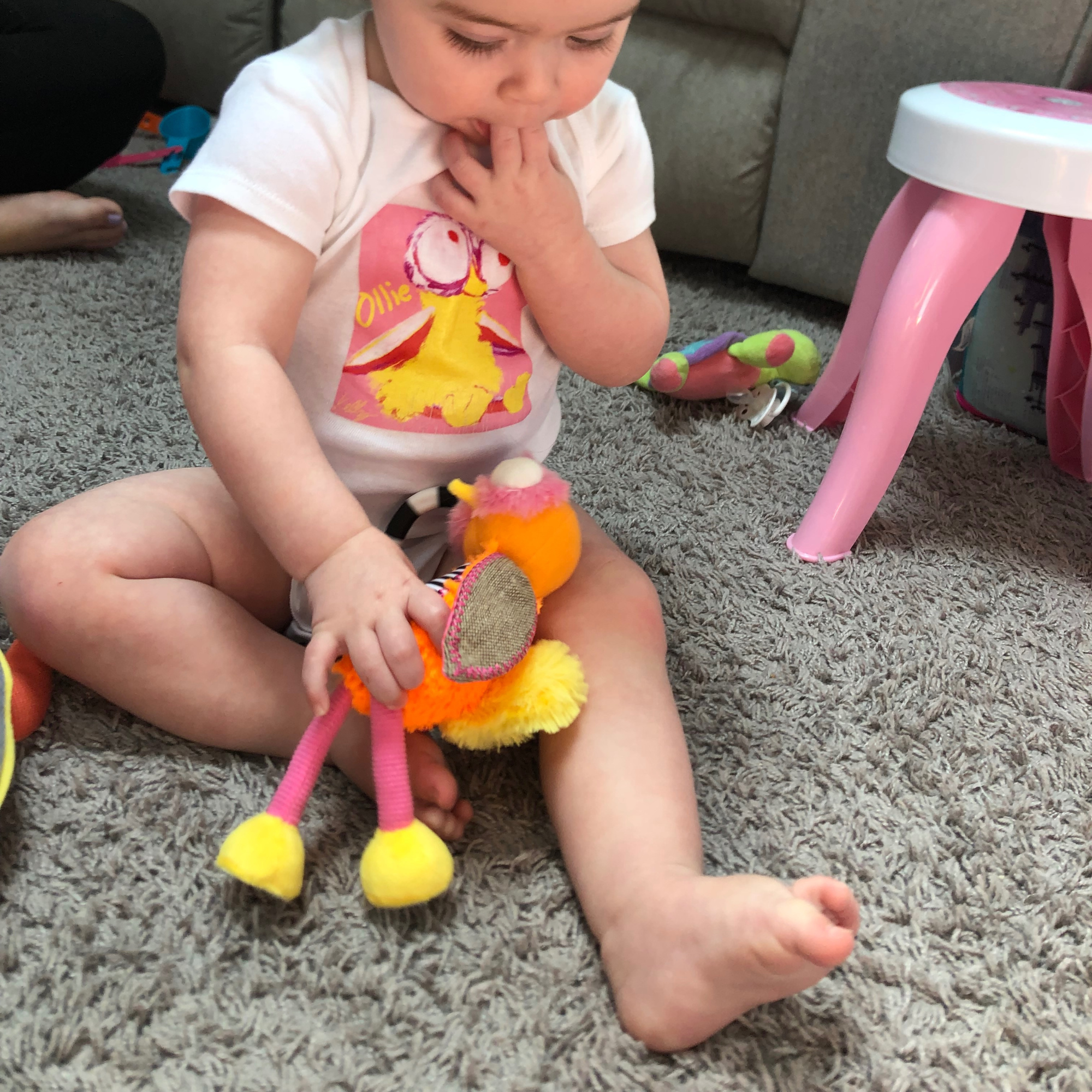 Ollie The Oddball Oddbird Chime & See Atachable Hanging Activity Toy