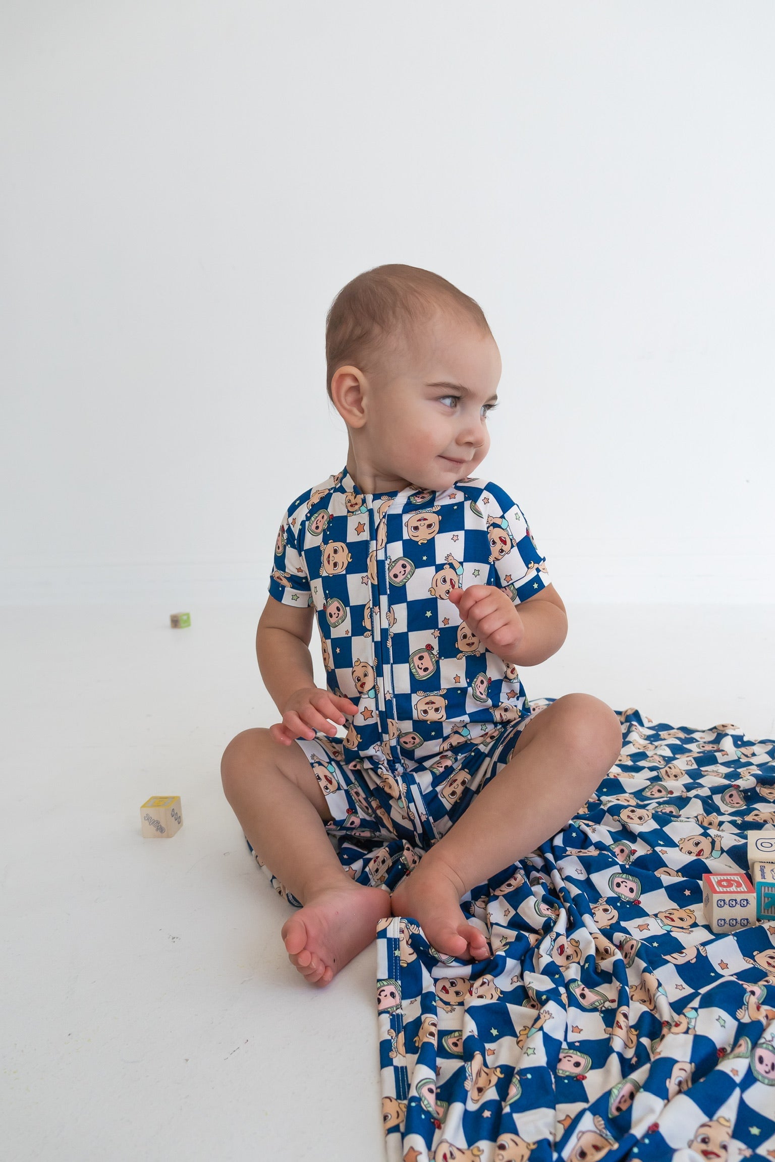 Dream Big Little Co X Cocomelon  Jj Starry Night Checkers Dream Shortie