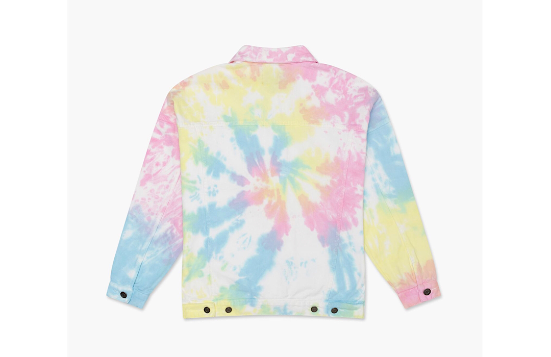 Kids Pastel Multi Tie Dye Oversized Denim Jacket