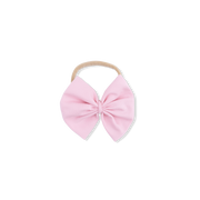 Solid Pink Dolphin - Bow On Headband