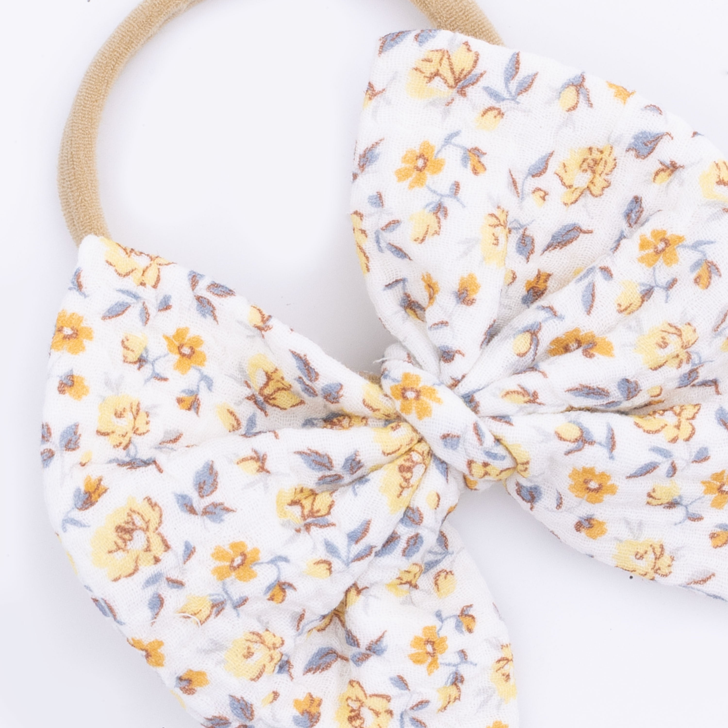 Yellow Country Roses - Bow On Headband