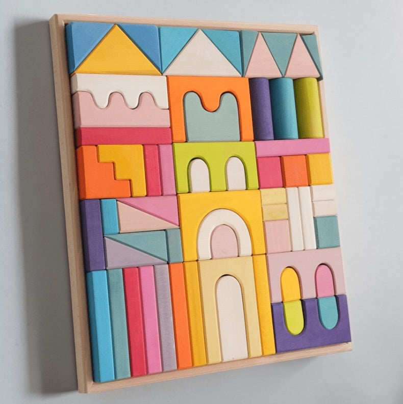 62 Pcs Stained Large Castle Building Blocks Set