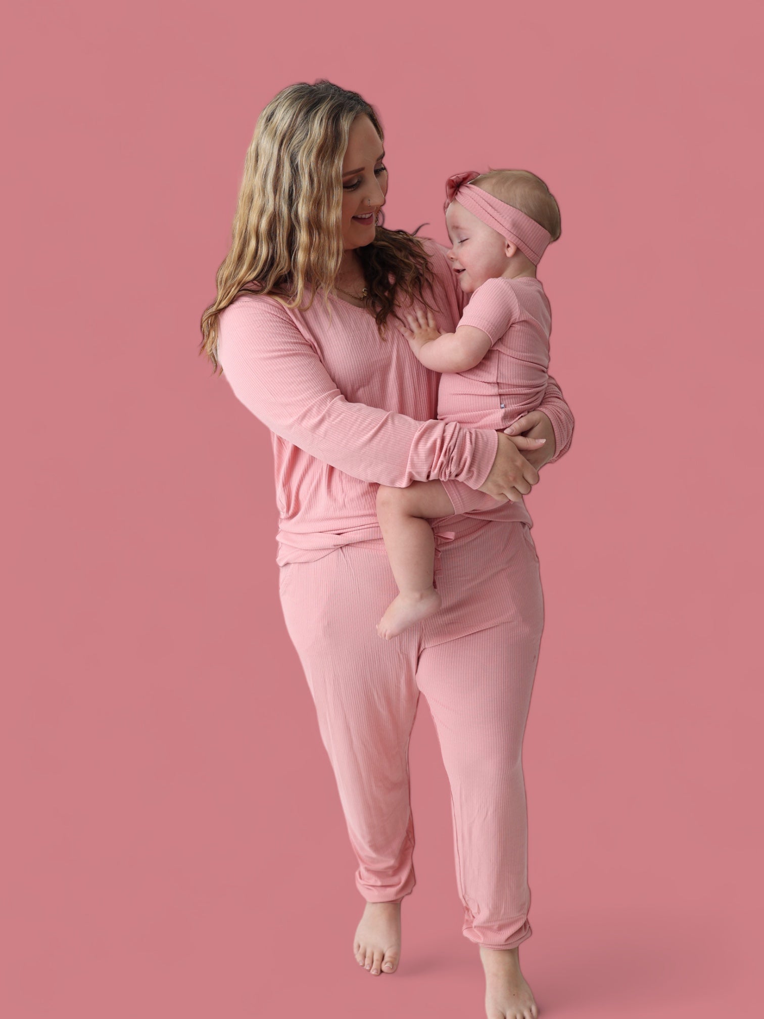 Mauve Rib Women’s Jogger Dream Set