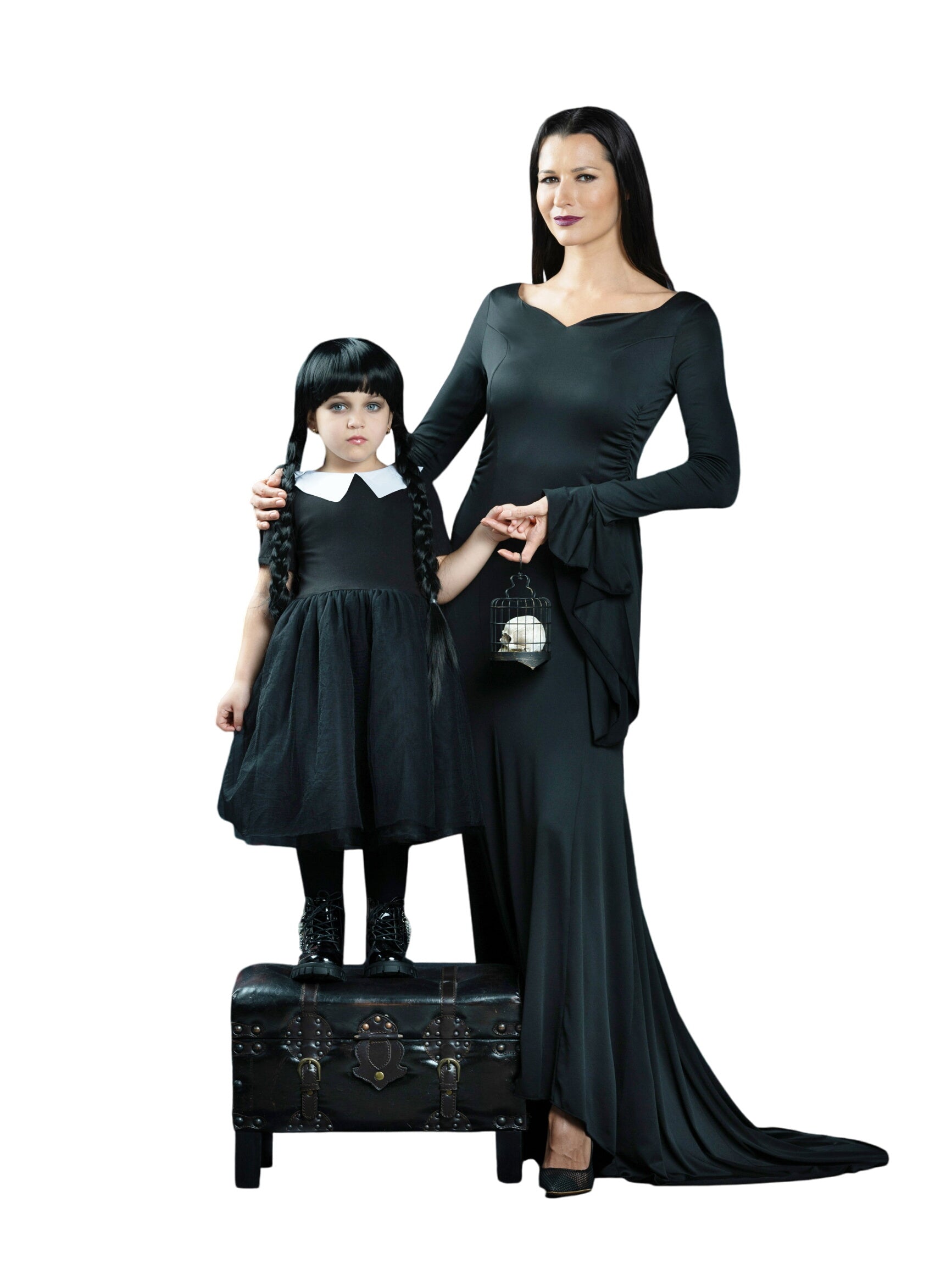 Womens Morticia Spooky Costume Dress