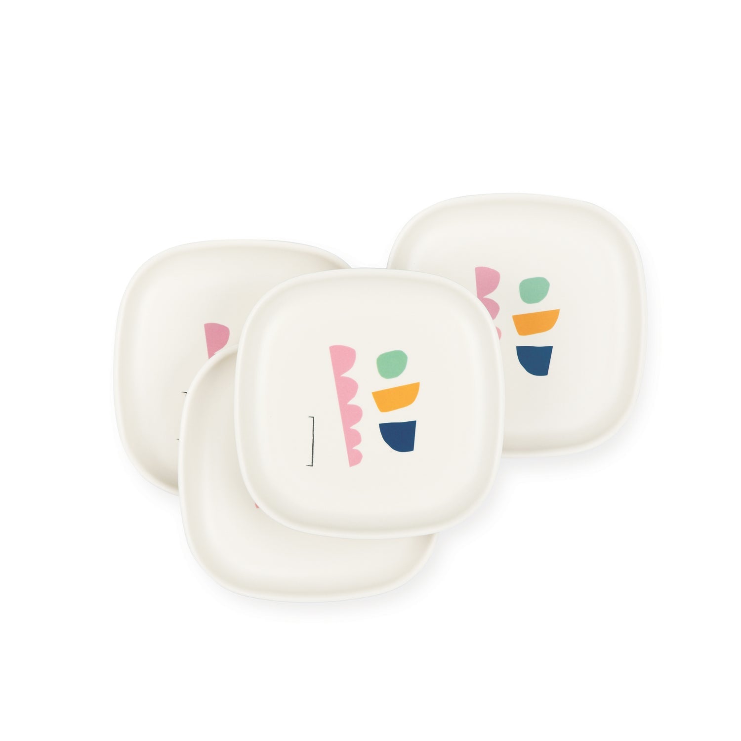 Bamboo Illustrated Side Plate Set - Color Series