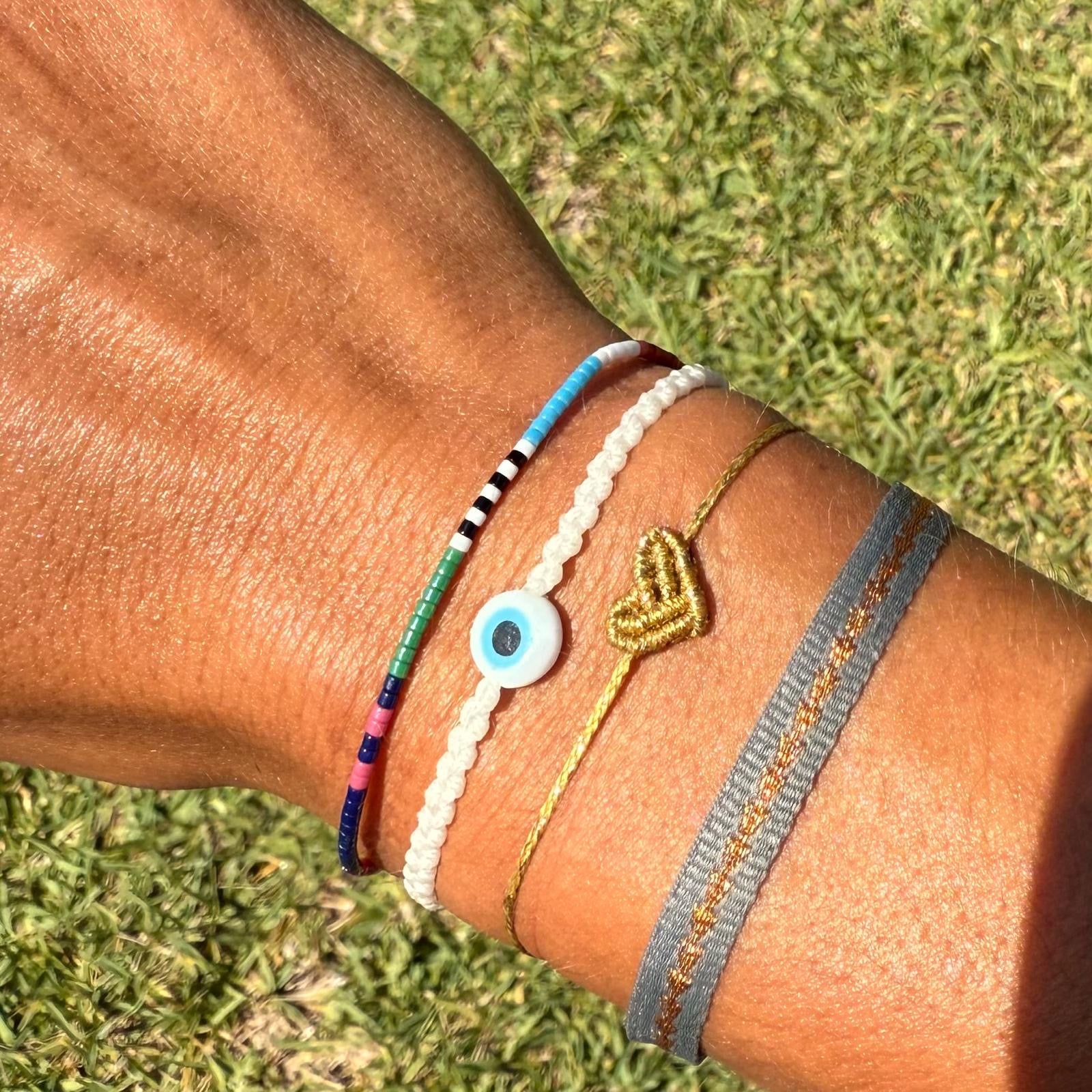 Evil Eye Braided Bead Bracelet