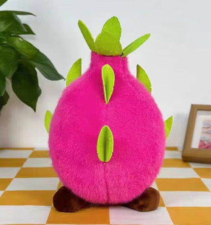 10" Dragon Fruit Plush Toy | Kawaii Fruit Stuffed Animal | Made In Usa