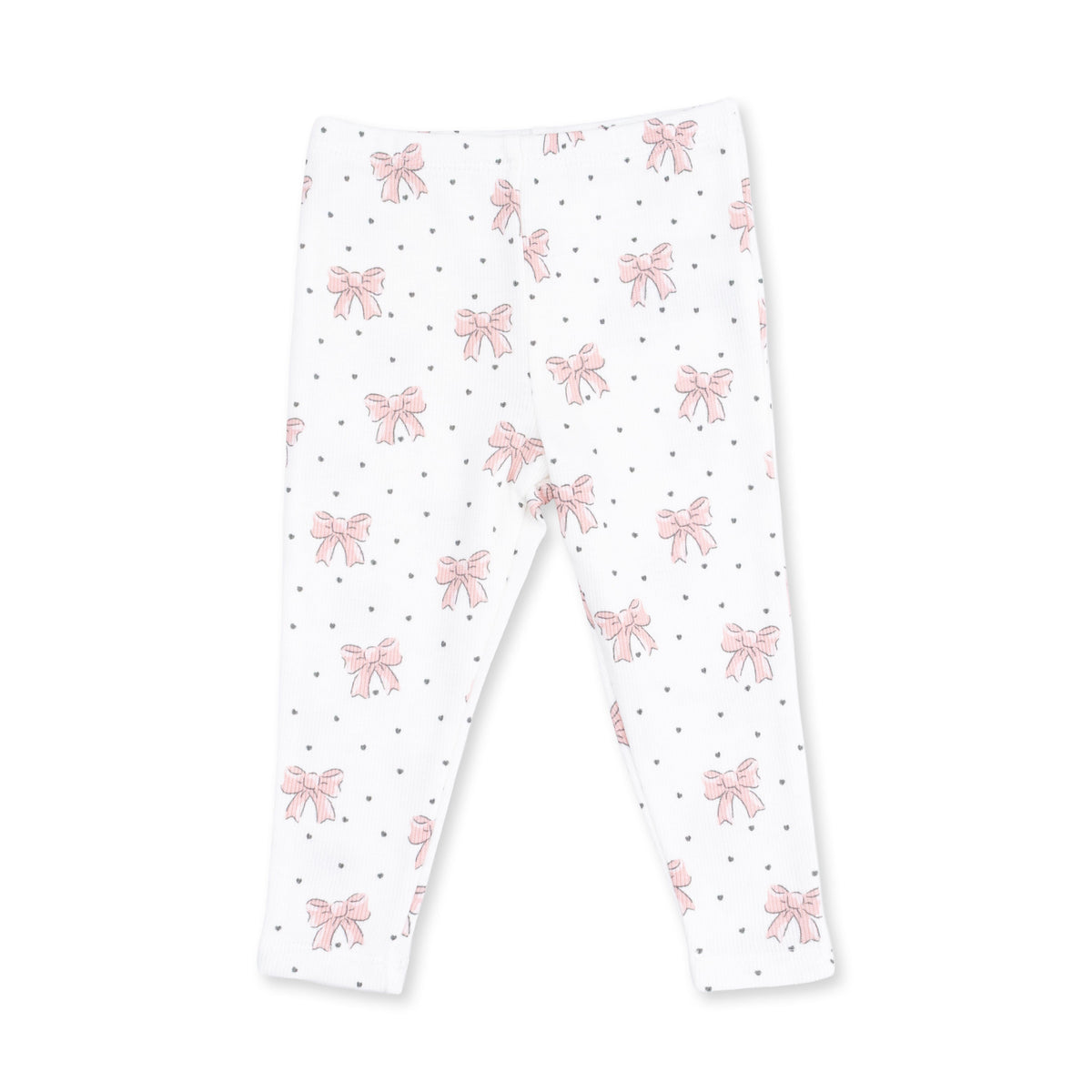 Veiled Pink Bows - V-ruffle Sweatshirt And Legging