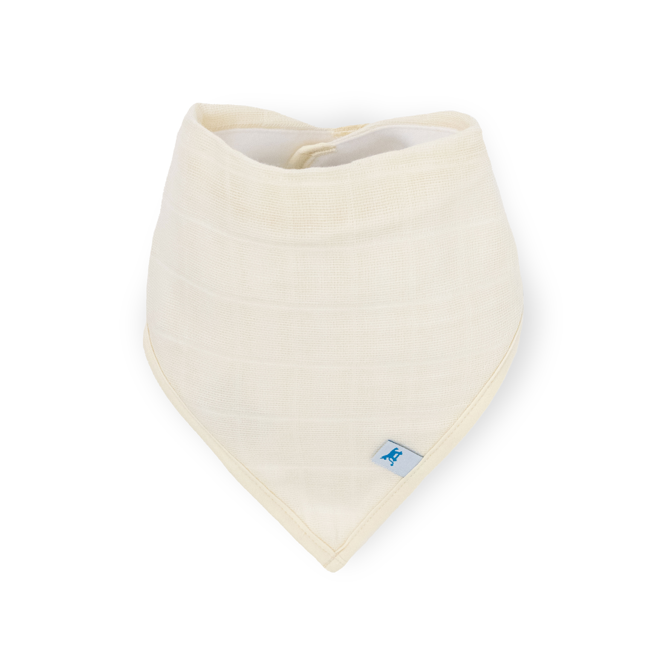 Cotton Muslin + Fleece Bandana Bib 4 Pack - Taupe Cross