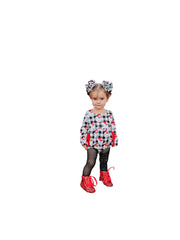 Checkered Santa Ruffle Romper