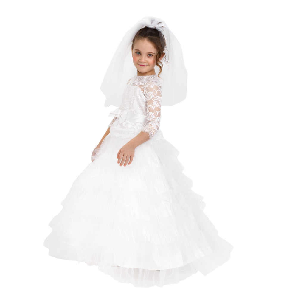 Bridal Dress With Wedding Veil - Kids