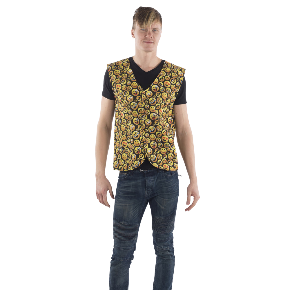 Emoji Printed Vest - Adults