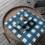Classic Blue Gingham Gift Wrap