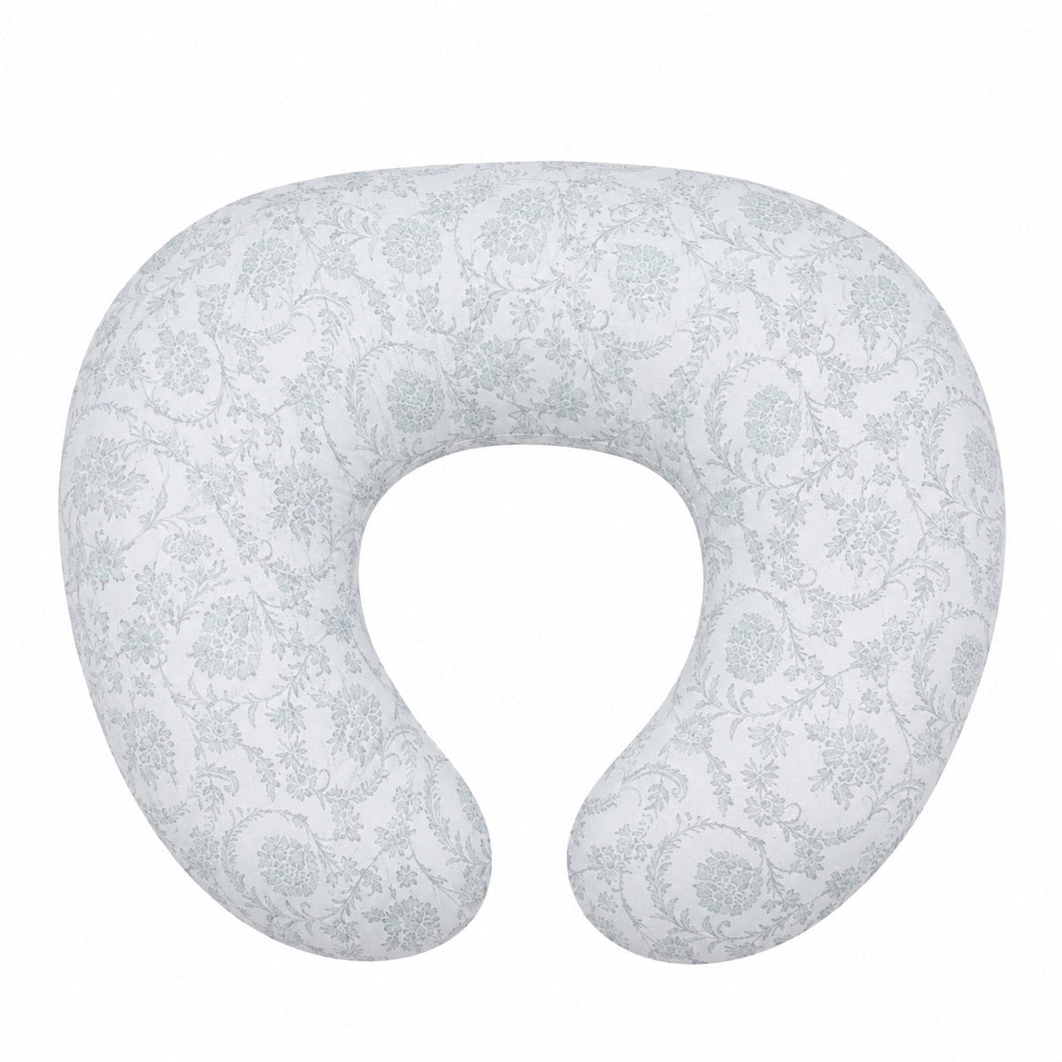 Sage Green Chinoiserie Ruffle Nursing Pillow Cover