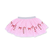 Candy Canes - Tutu Skirt With Bike Shorts