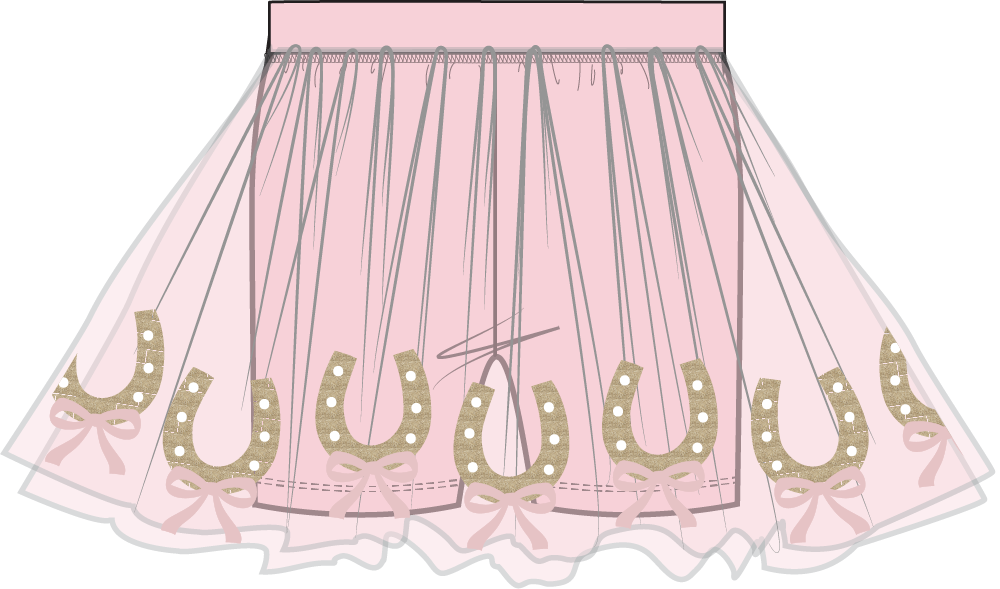 Horseshoe - Tutu Skirt With Bike Shorts