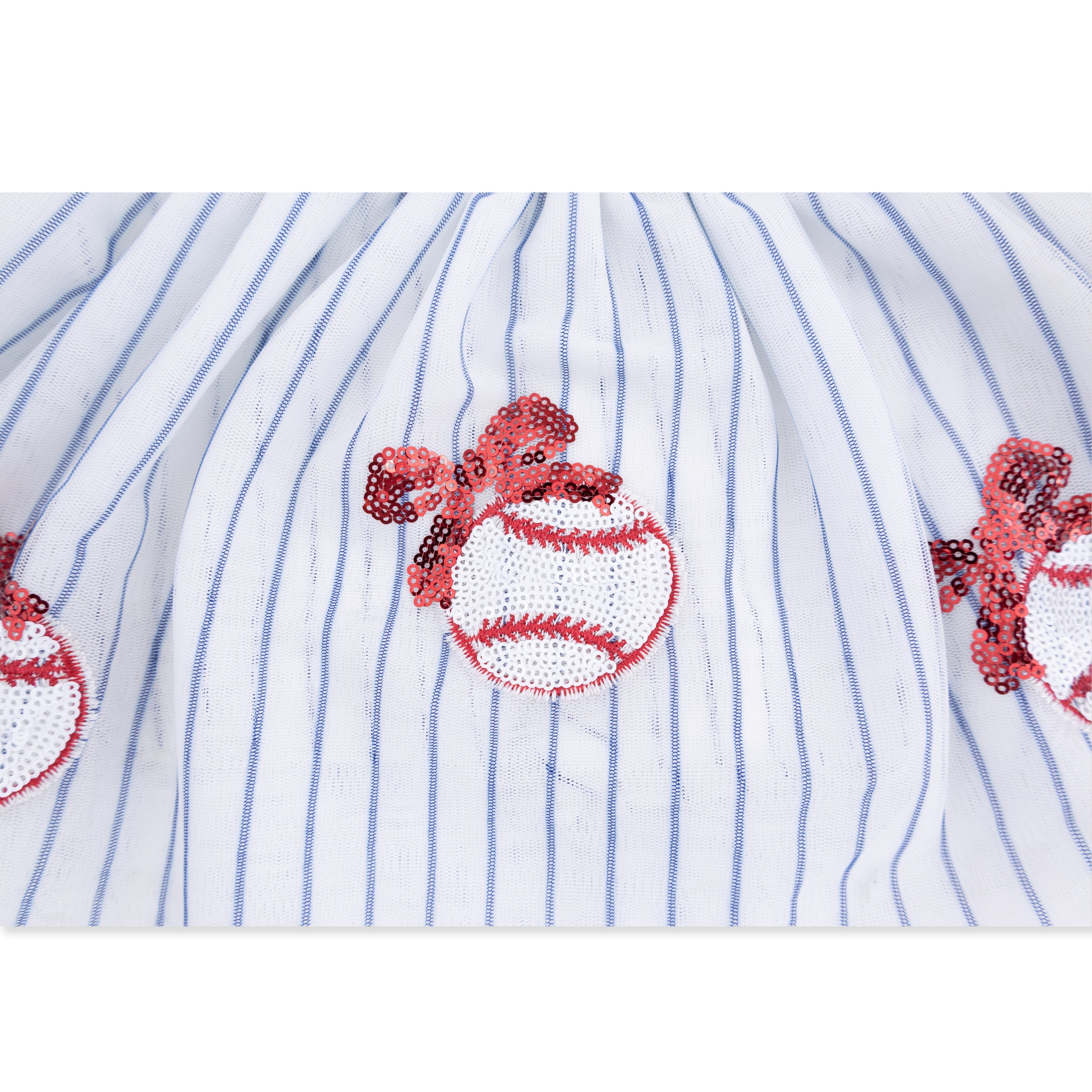 Baseball Stripe - Tutu Skirt With Bike Shorts