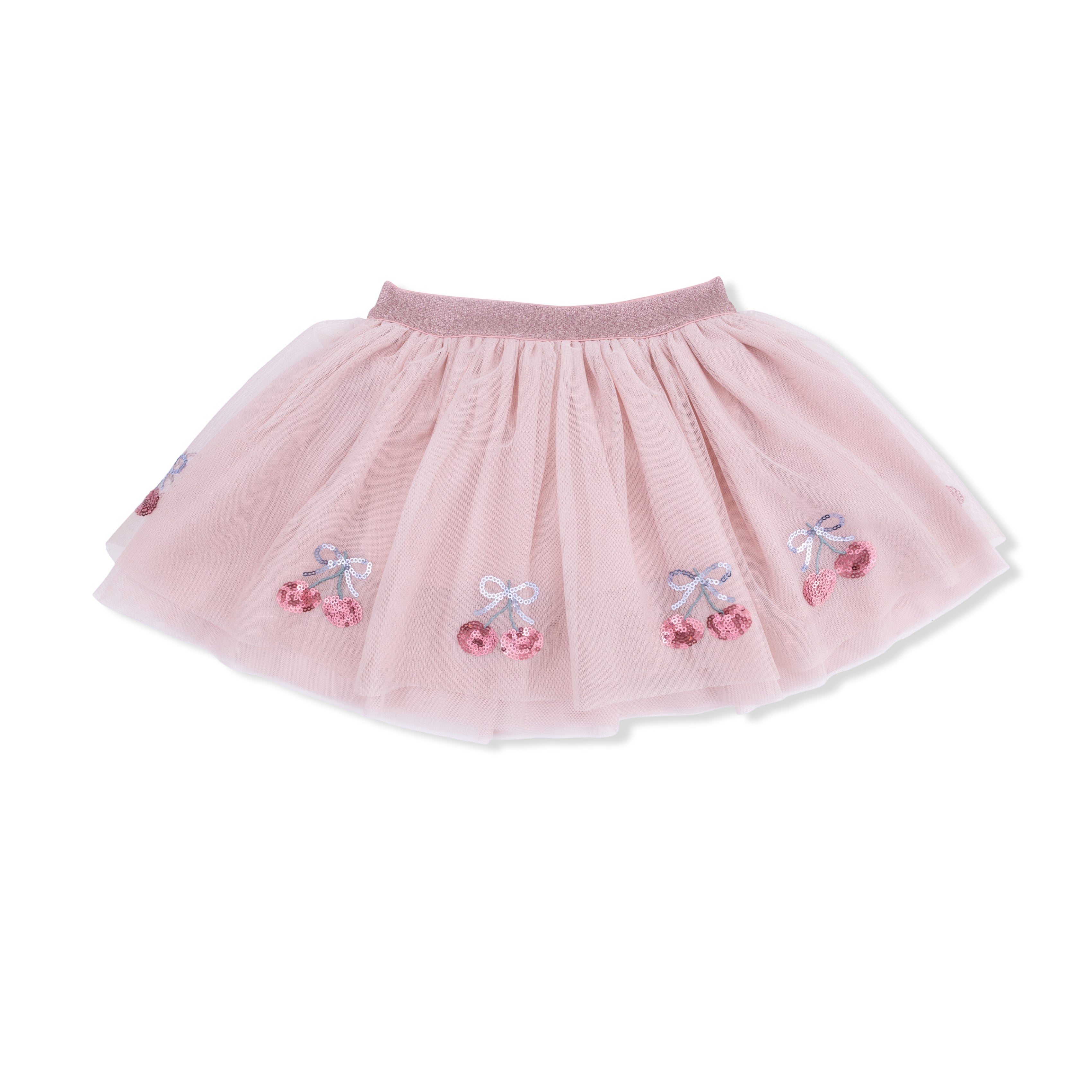 Sweet Bow Cherries - Tutu Skirt With Bike Shorts