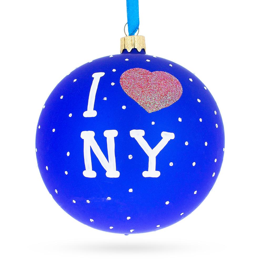 New York City Glass Ball Christmas Ornament 4 Inches