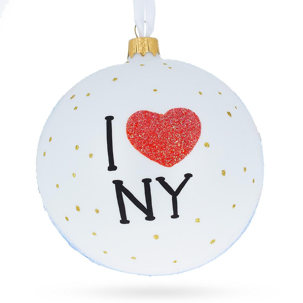 Brooklyn Bridge, New York Glass Ball Christmas Ornament 4 Inches