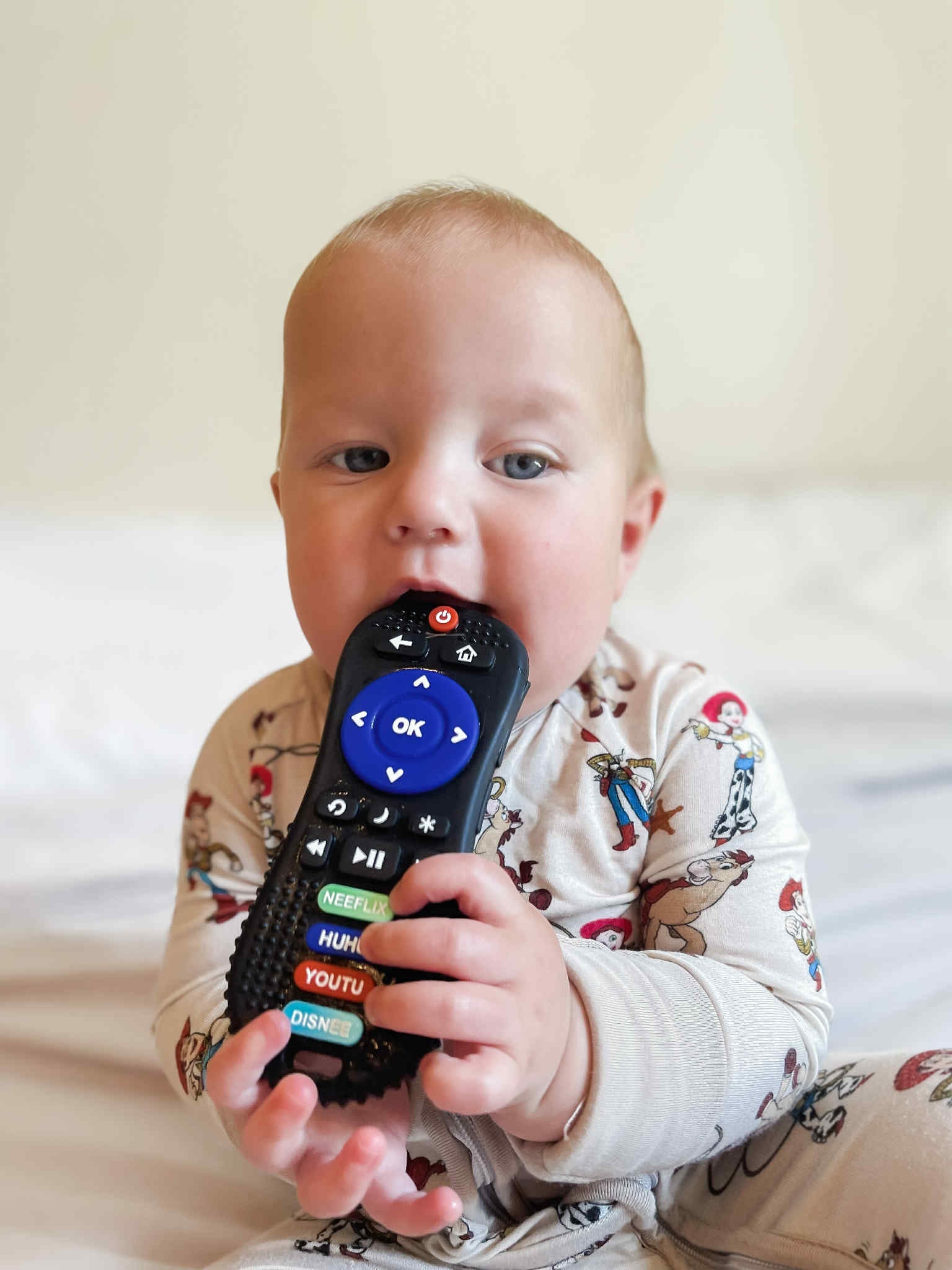 Safe And Fun Baby Remote Control Teether Gift For Gum Relief