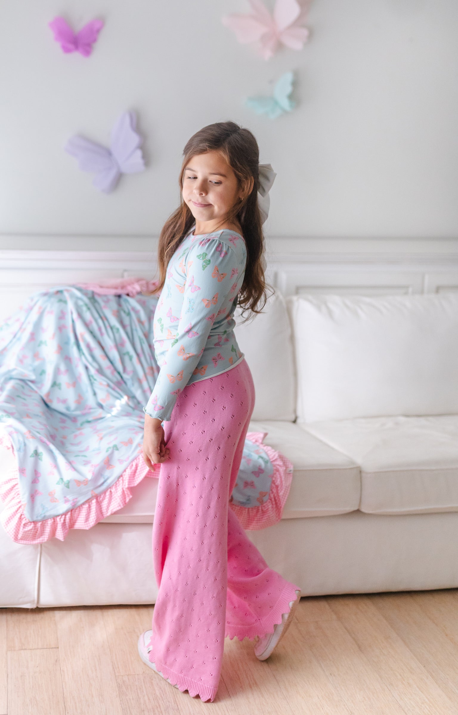 Knit Wide Leg Pant ~ Berry