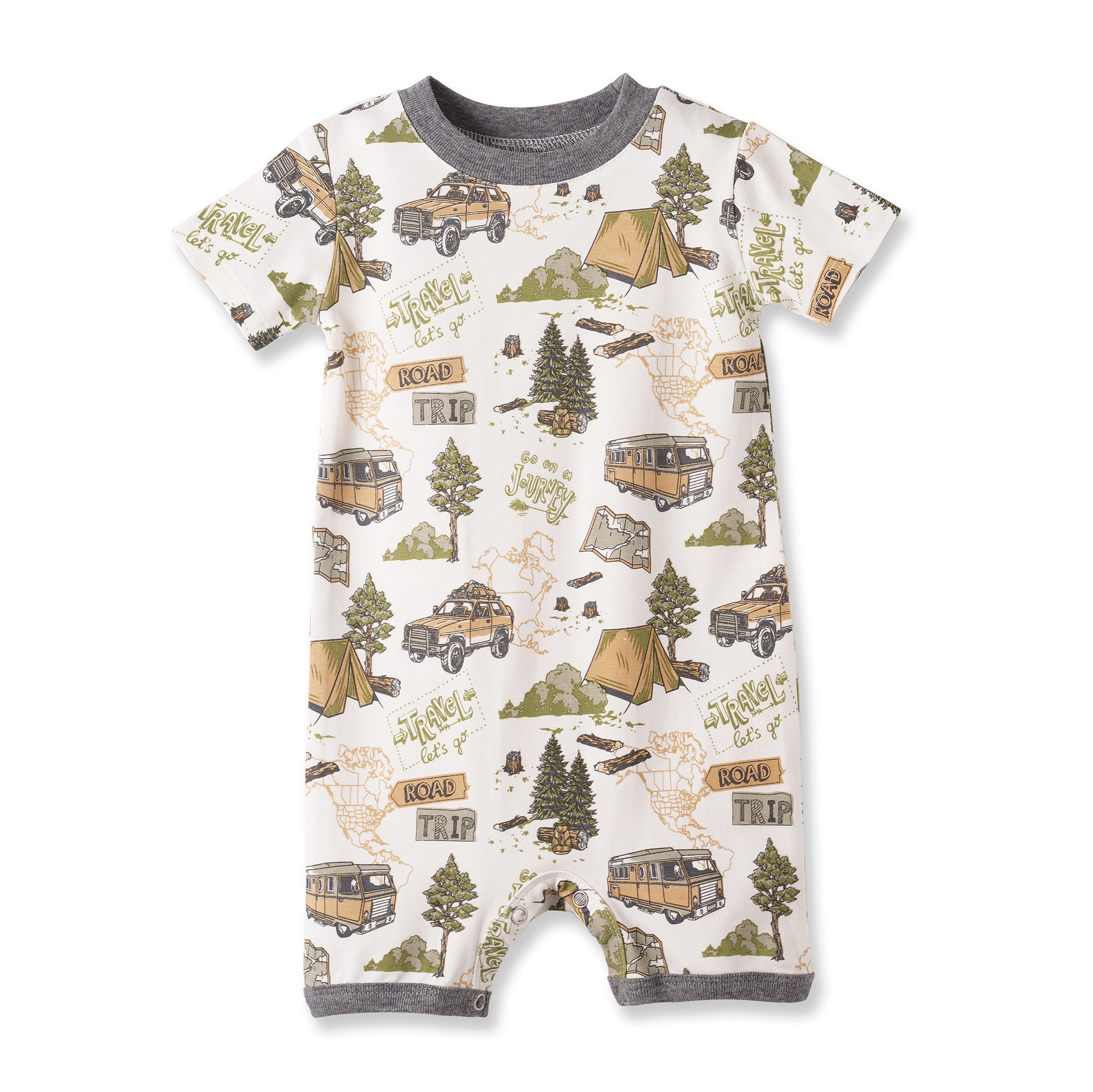 Trailblazer Soft Bamboo Shortall Romper For Baby Boys